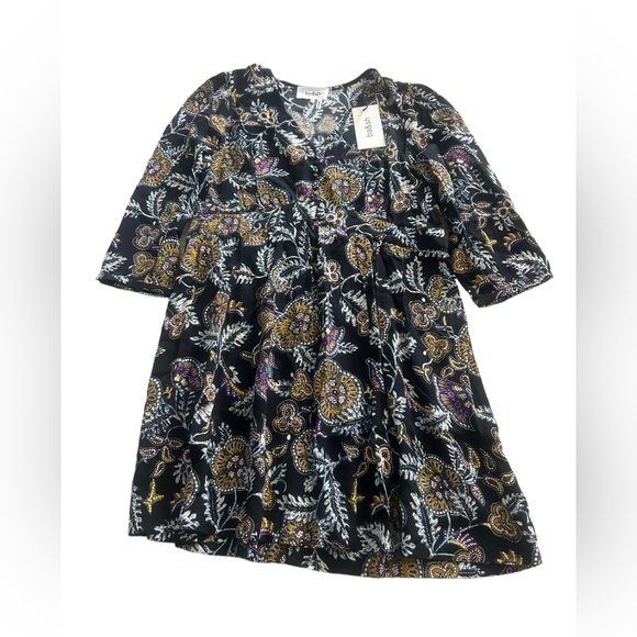 ModCloth Dramatic Depts Velvet Lined Elastic Waist Mock Wrap Dress NWT Medium - Picture 2 of 10